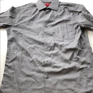 Large Alfano Button Down Gray Shirt